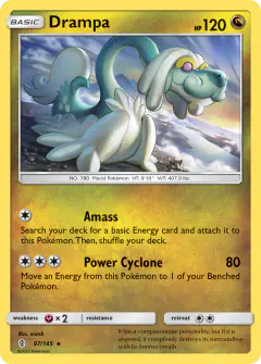 Drampa 97/145 Rare Holo card from Guardians Rising