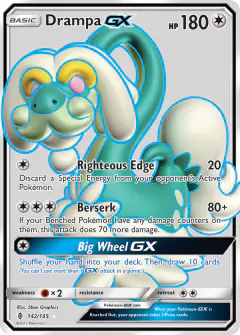 Drampa-GX 142/145 Rare Ultra card from Guardians Rising