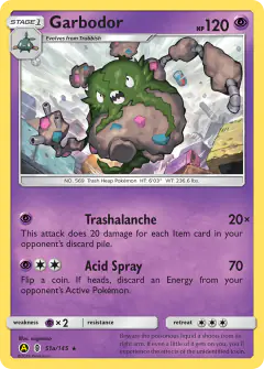 Garbodor 51a/145 Rare card from Guardians Rising
