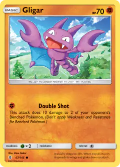 Gligar 67/145 Common card from Guardians Rising