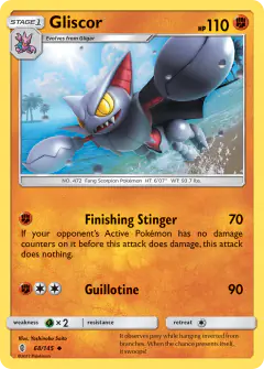 Gliscor 68/145 Uncommon card from Guardians Rising