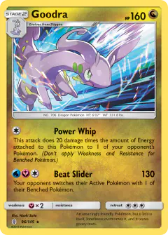 Goodra 96/145 Rare Holo card from Guardians Rising
