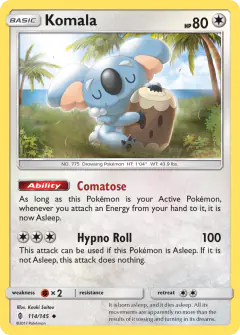 Komala 114/145 Uncommon card from Guardians Rising