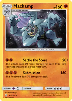 Machamp 65/145 Rare Holo card from Guardians Rising