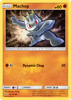 Machop 63/145 Common card from Guardians Rising