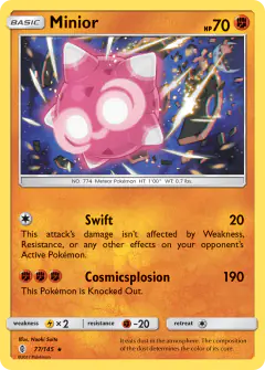 Minior 77/145 Rare Holo card from Guardians Rising