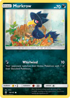 Murkrow 78/145 Common card from Guardians Rising