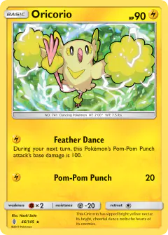 Oricorio 46/145 Rare card from Guardians Rising