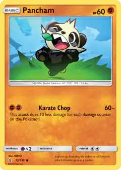 Pancham 72/145 Common card from Guardians Rising