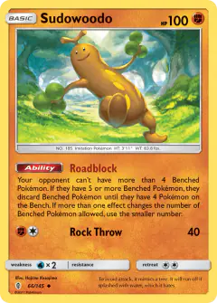 Sudowoodo 66/145 Uncommon card from Guardians Rising