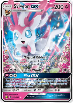 Sylveon-GX 92a/145 Rare Holo GX card from Guardians Rising