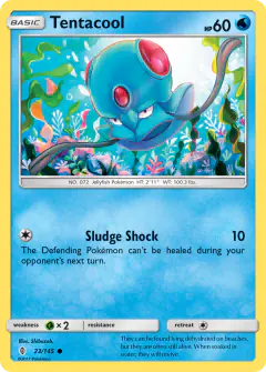 Tentacool 23/145 Common card from Guardians Rising