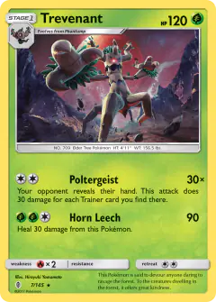 Trevenant 7/145 Rare card from Guardians Rising