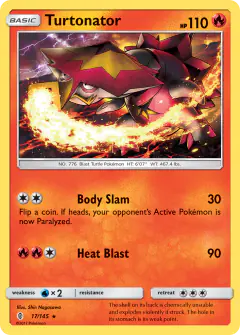 Turtonator 17/145 Rare card from Guardians Rising