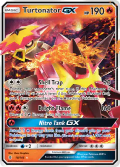 Turtonator-GX 18/145 Rare Holo GX card from Guardians Rising