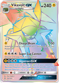 Vikavolt-GX 152/145 Rare Rainbow card from Guardians Rising