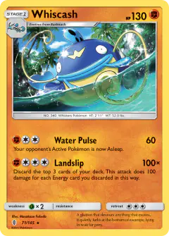 Whiscash 71/145 Rare card from Guardians Rising