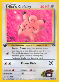 Erika's Clefairy 40/132 Uncommon card from Gym Challenge