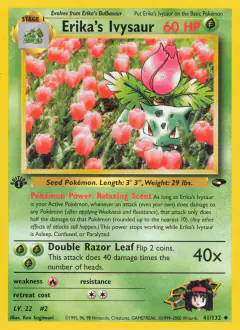 Erika's Ivysaur 41/132 Uncommon card from Gym Challenge