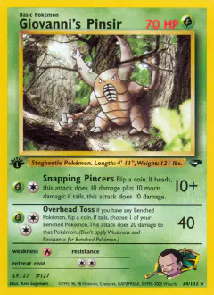 Giovanni's Pinsir 24/132 Rare card from Gym Challenge