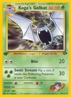 Koga's Golbat 46/132 Uncommon card from Gym Challenge