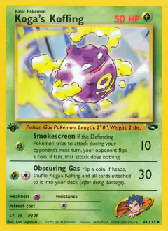 Koga's Koffing 48/132 Uncommon card from Gym Challenge