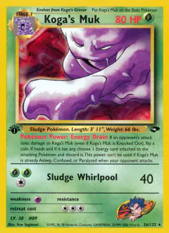 Koga's Muk 26/132 Rare card from Gym Challenge