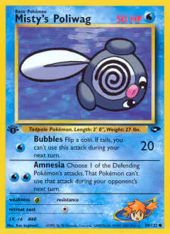Misty's Poliwag 89/132 Common card from Gym Challenge