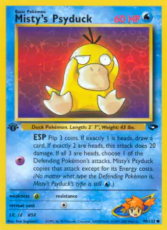 Misty's Psyduck 90/132 Common card from Gym Challenge
