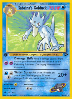 Sabrina's Golduck 30/132 Rare card from Gym Challenge