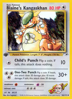 Blaine's Kangaskhan 36/132 Uncommon card from Gym Heroes