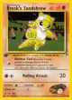 Brock's Sandshrew 71/132 Common card from Gym Heroes