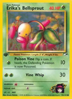 Erika's Bellsprout 75/132 Common card from Gym Heroes