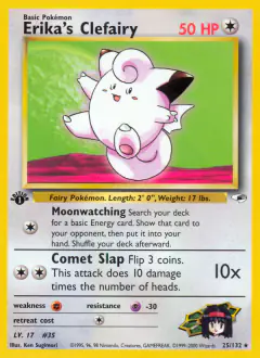 Erika's Clefairy 25/132 Rare card from Gym Heroes