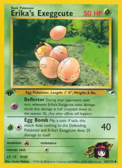 Erika's Exeggcute 43/132 Uncommon card from Gym Heroes