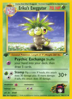 Erika's Exeggutor 44/132 Uncommon card from Gym Heroes