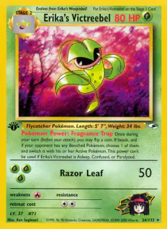 Erika's Victreebel 26/132 Rare card from Gym Heroes