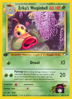 Erika's Weepinbell 48/132 Uncommon card from Gym Heroes