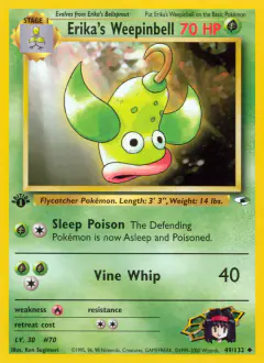 Erika's Weepinbell 49/132 Uncommon card from Gym Heroes