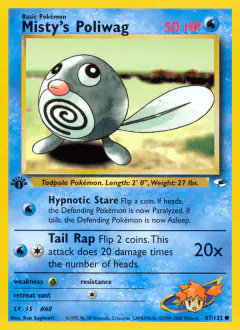 Misty's Poliwag 87/132 Common card from Gym Heroes