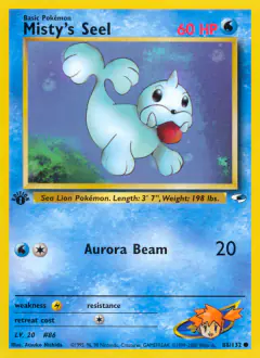 Misty's Seel 88/132 Common card from Gym Heroes