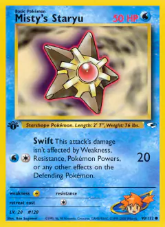 Misty's Staryu 90/132 Common card from Gym Heroes