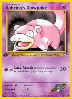 Sabrina's Slowpoke 95/132 Common card from Gym Heroes