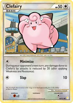 Clefairy 60/123 Common card from HeartGold & SoulSilver Base