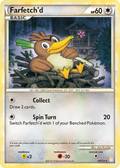 Farfetch'd 19/123 Rare card from HeartGold & SoulSilver Base