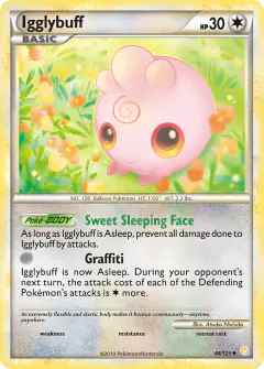 Igglybuff 44/123 Uncommon card from HeartGold & SoulSilver Base