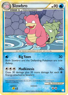 Slowbro 52/123 Uncommon card from HeartGold & SoulSilver Base