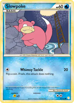 Slowpoke 81/123 Common card from HeartGold & SoulSilver Base