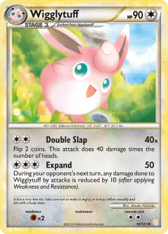 Wigglytuff 56/123 Uncommon card from HeartGold & SoulSilver Base