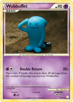 Wobbuffet 13/123 Rare Holo card from HeartGold & SoulSilver Base
